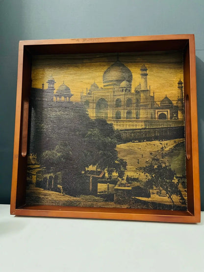 Imperial Taj Mahal tray | Art Finish - NixWoods