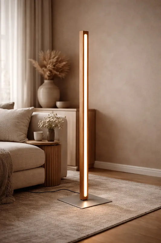 Scandinavian Teak Linear Floor Lamp - NixWoods