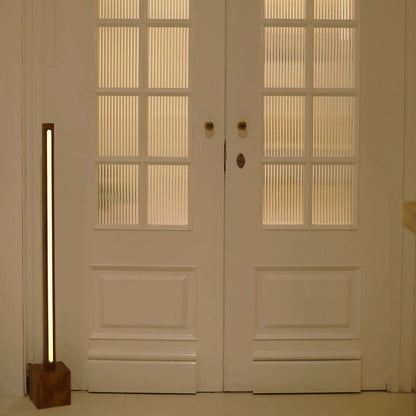 Minimal Solid Wood Floor Lamp for Modern Interiors