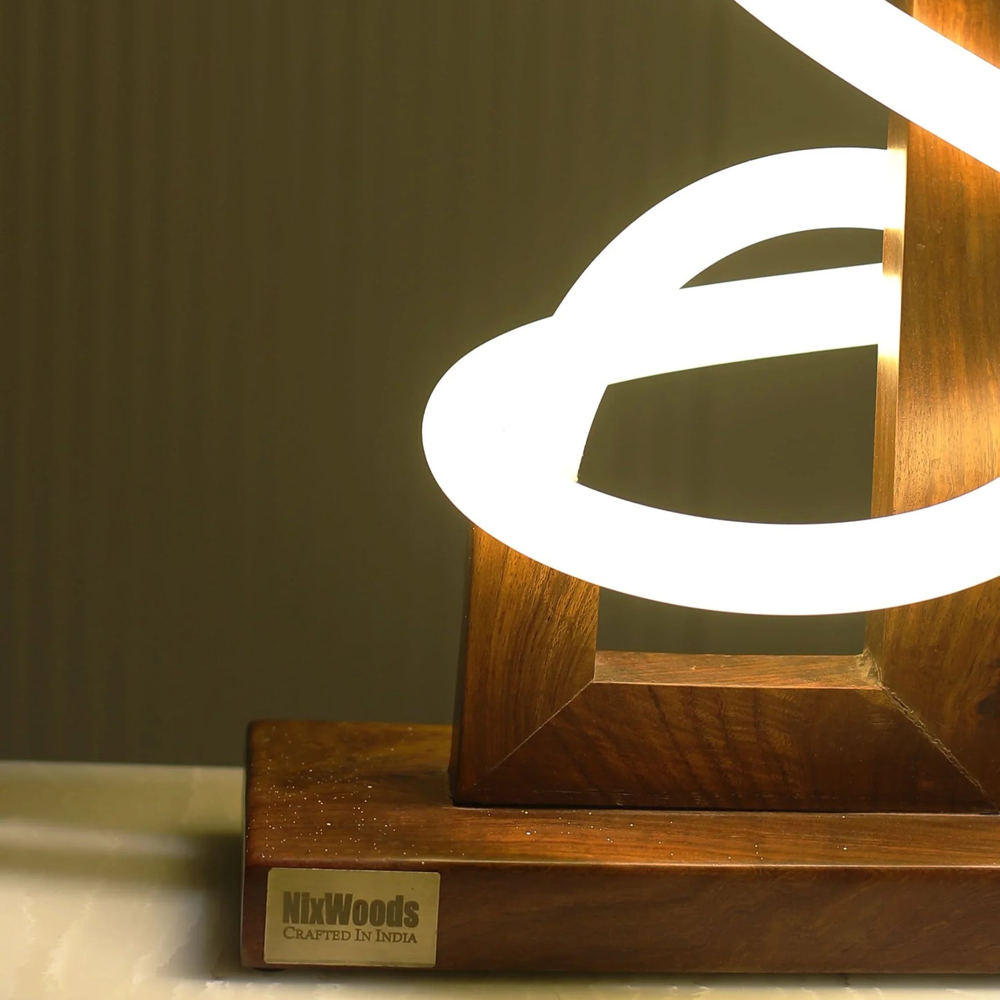 Unique Standing Lamp – Sculpted Glow Rosewood Wood Floor Lamp