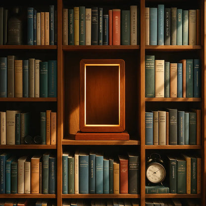 Aurora Frame Lamp – Handcrafted Rosewood Glow
