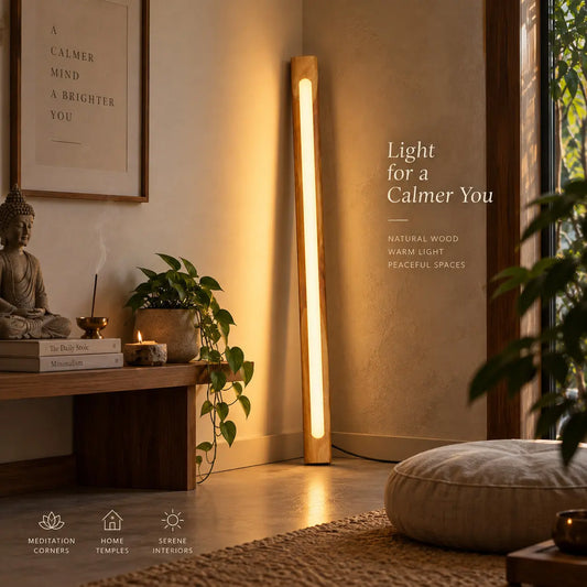 NixLine – Solid Teakwood Floor Lamp NixWoods