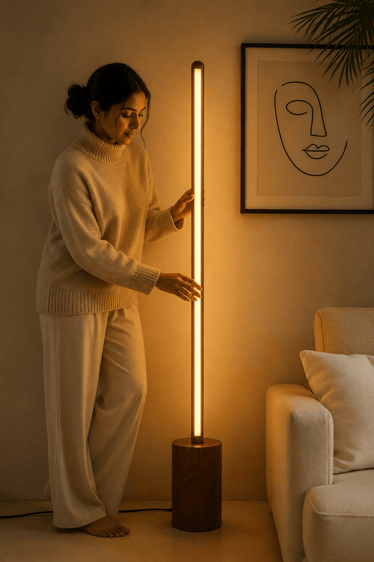 Minimalist Wooden Floor Lamp for Modern Living Spaces