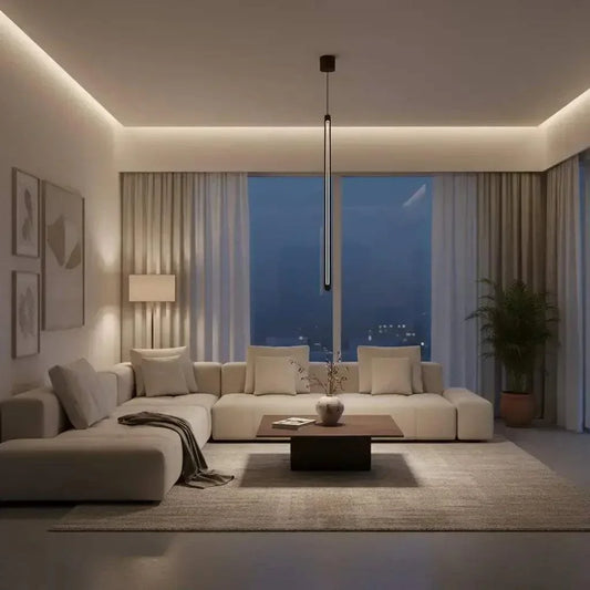 Modern Rosewood Vertical Pendant Lamp – Dimmable Wood Light | Nix Woods - NixWoods