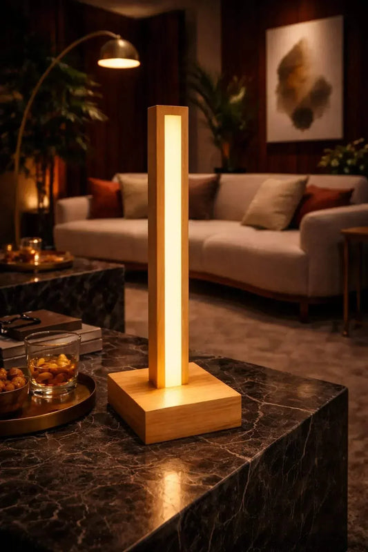 Luma Piller - Solid Wood Ambient LED Lamp - NixWoods