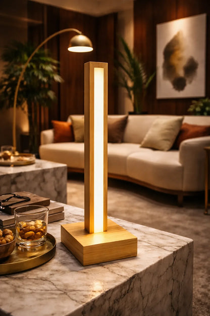 Luma Piller - Solid Wood Ambient LED Lamp - NixWoods
