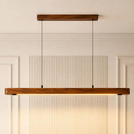 Teak Dining Table Pendant Light – Nordic Wooden Ceiling Hanging Light | Nixwoods NixWoods