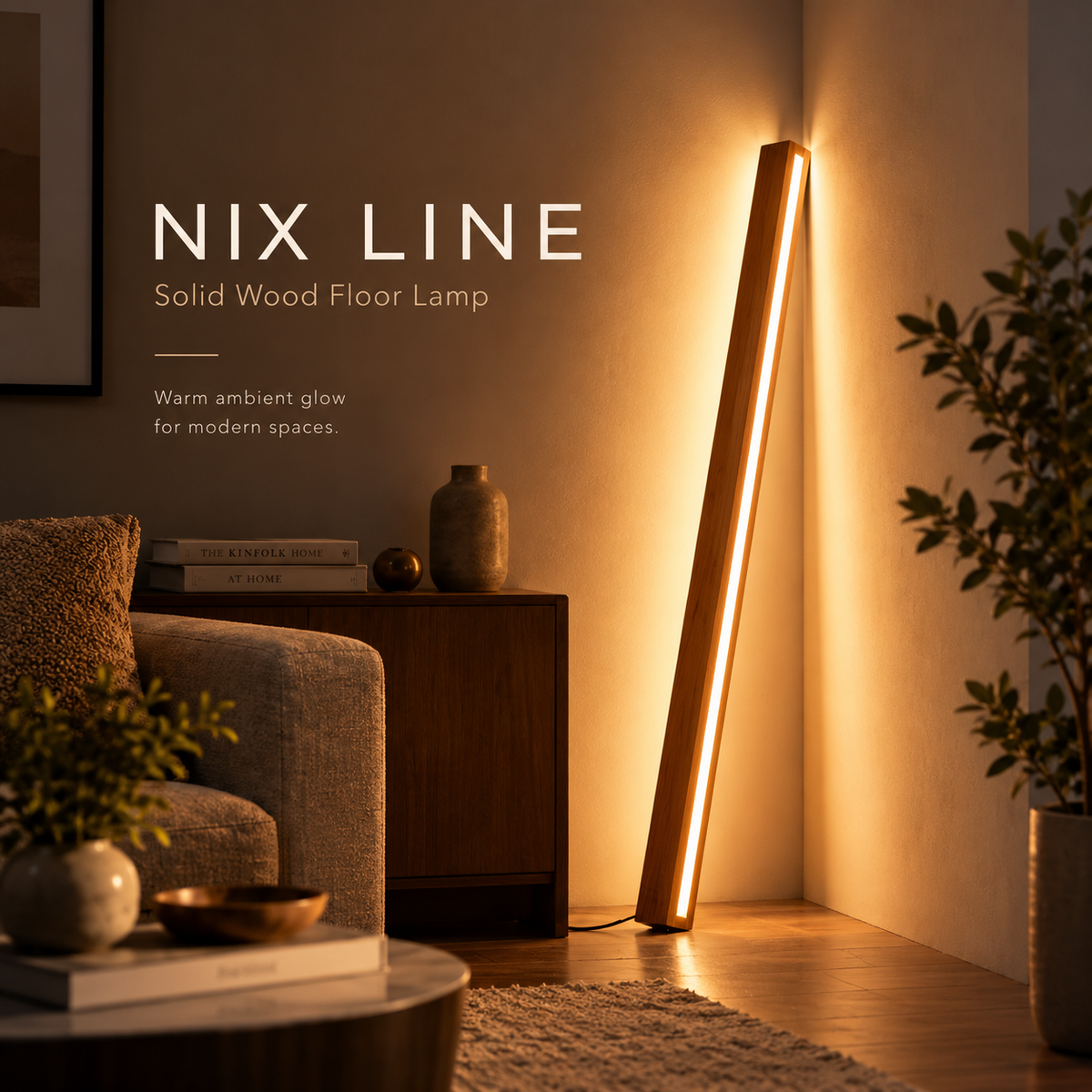 NIX LINE – Solid Teakwood Floor Lamp NixWoods
