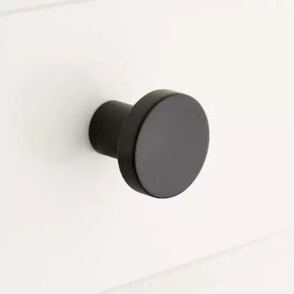 Matte Black/ Brown Wall Hook – Minimalist Modern Peg for Coats, Bags & Towels