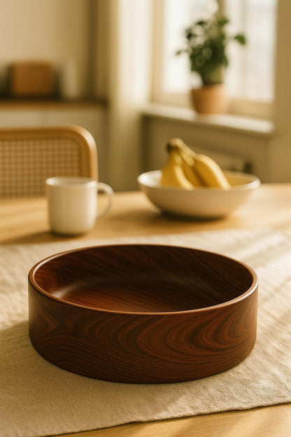 Rosewood Bowl – Decorative Wooden Centerpiece for Table or Entryway