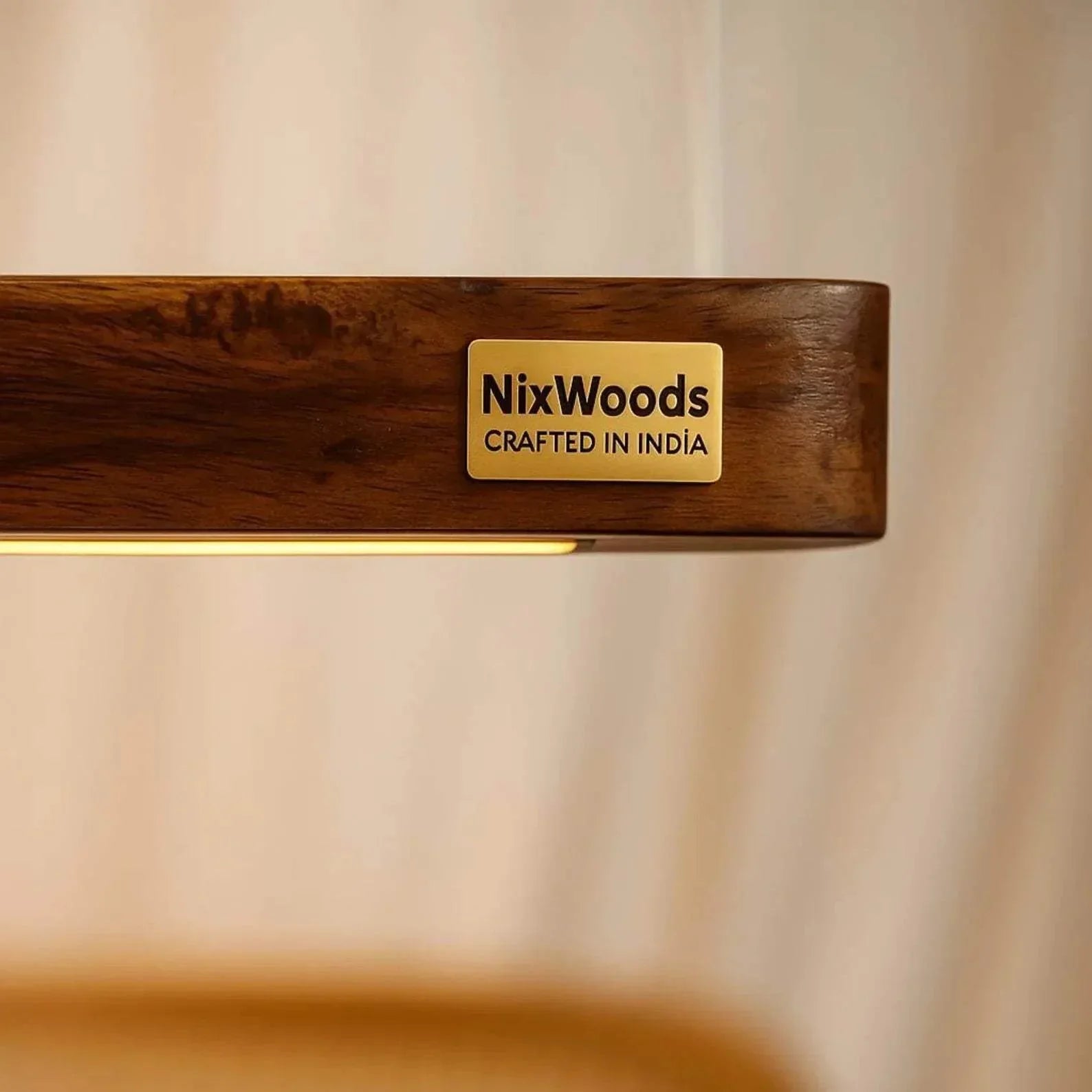 Rosewood Pendant Light – 30" Scandinavian Linear Design - NixWoods