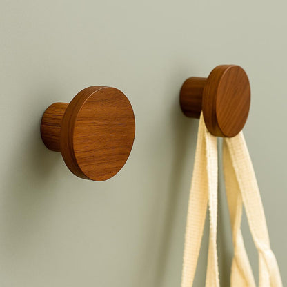 Matte Black/ Brown Wall Hook – Minimalist Modern Peg for Coats, Bags & Towels