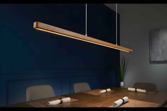 Pendant Light – Hollow Elegant Curved Design for Stylish Interiors  - Teak Wood - 