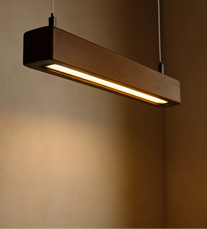 30 Inch Rosewood Hanging Light – Hollow Wooden Pendant for Modern Homes & Offices